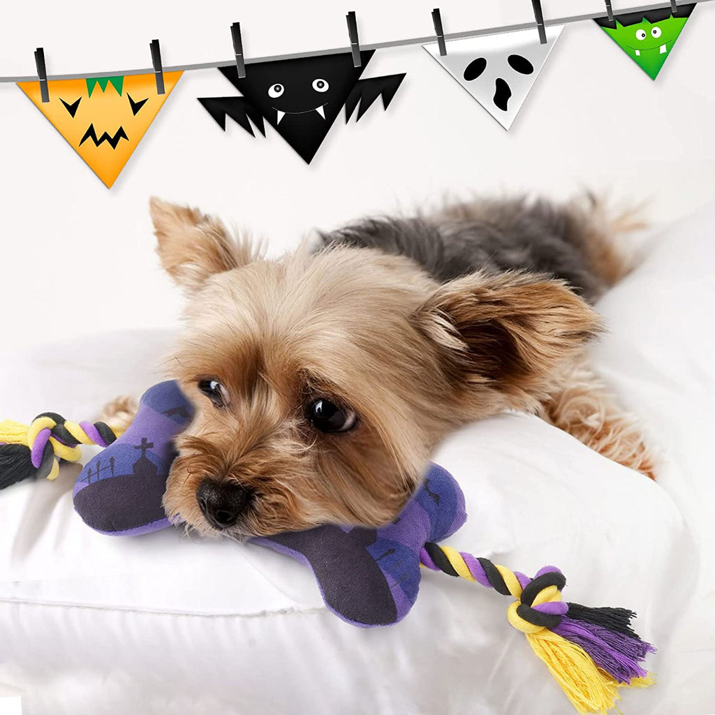 lepawit-halloween-interactive-tug-of-war-dog-chew-toy-16inch-length-with-rope-purple