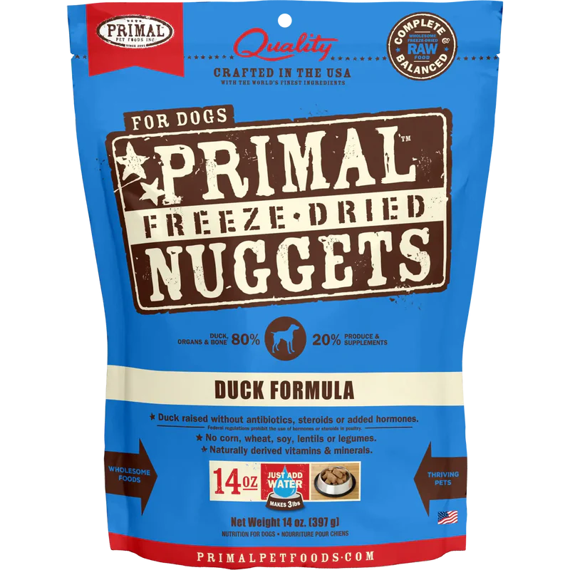 primal-raw-freeze-dried-dog-food-duck-nuggets-14oz
