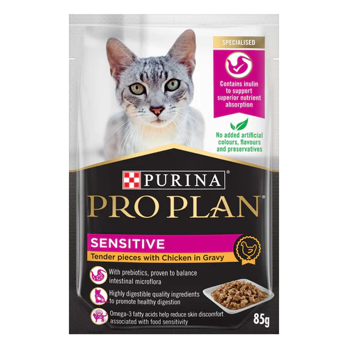 purina-pro-plan-adult-sensitive-cat-wet-food-chicken-in-gravy-85g