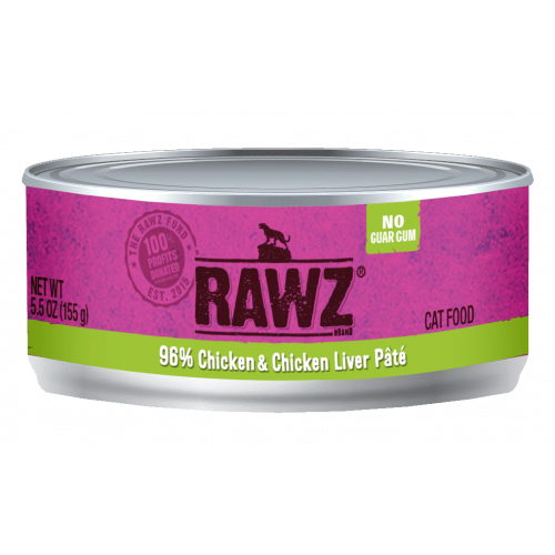Rawz Cat Canned Food-96% Chicken & Chicken Liver Pate 155g