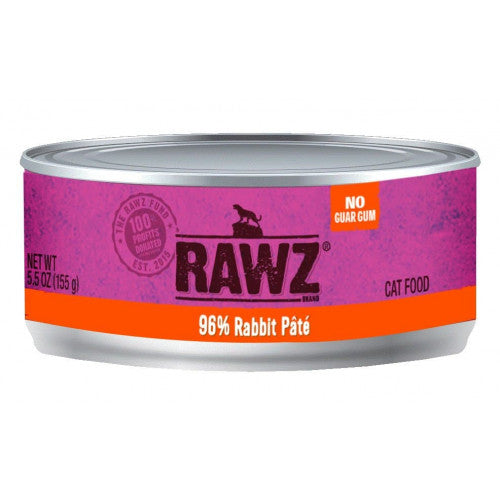 Rawz Cat Canned Food-96% Rabbit Pate 155g