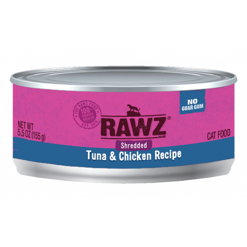 Rawz Cat Canned Food-Shredded Tuna & Chicken 155g
