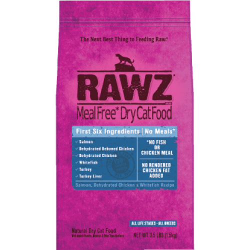 Rawz Meal Free Cat Food-Salmon, Dehydrated Chicken & Whitefish