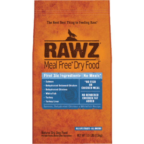 Rawz Meal Free Dog Food-Salmon, Dehydrated Chicken & Whitefish