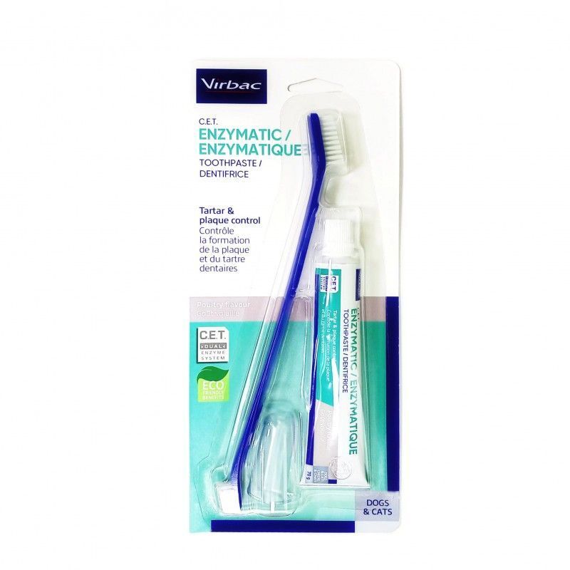 Virbac Enzymatic Oral Hygiene Kit for Dogs 70g Pet