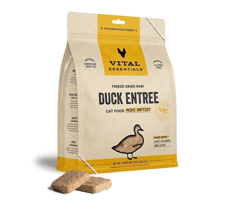 vital-essentials-cat-food-freeze-dried-duck-mini-patties-8-oz