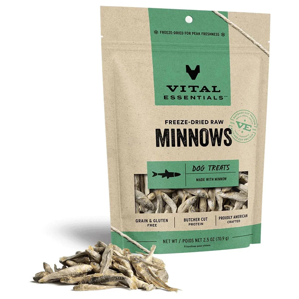 Vital Essentials-Dog Treats - Freeze-Dried-Minnows-2.5oz