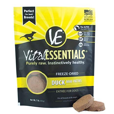 vital-essentials-dog-food-freeze-dried-duck-mini-patties-14oz