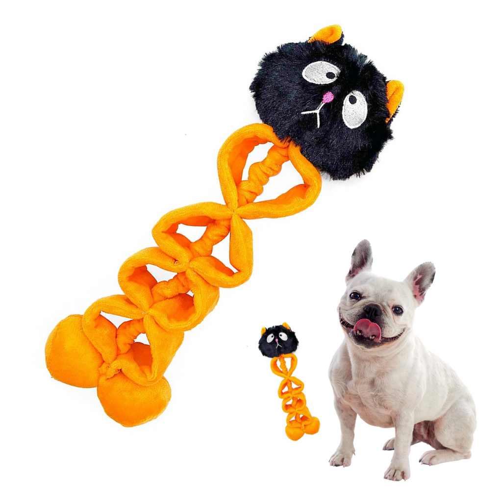 lepawit-halloween-squeaky-tug-of-war-dog-toy-rope-toy-with-black-cat