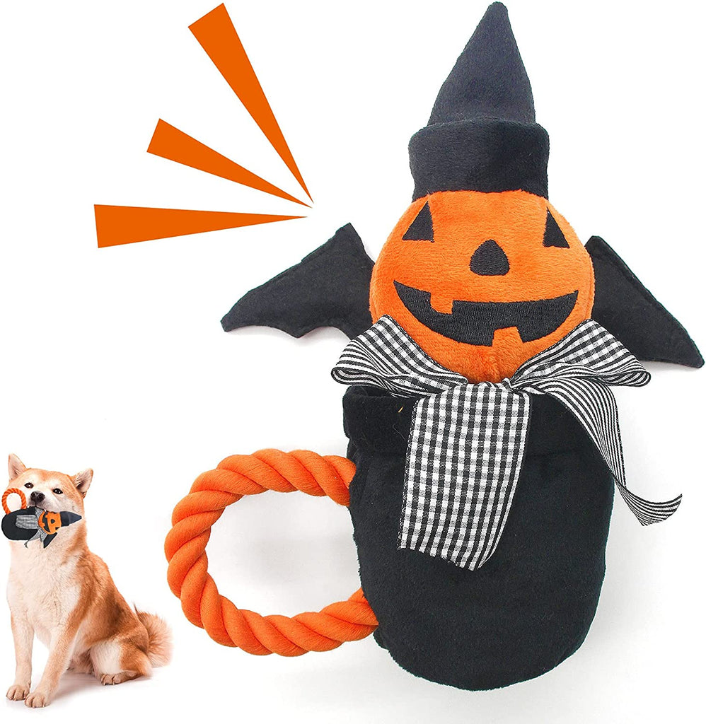 lepawit-halloween-squeaky-coffee-cup-dog-plush-toy-with-rope