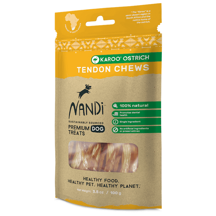 nandi-chews-karoo-ostrich-tendon-100g-Dog-Treats