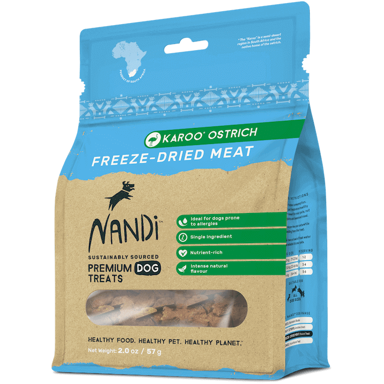 nandi-freeze-dried-karoo-ostrich-57g-Dog-Treats