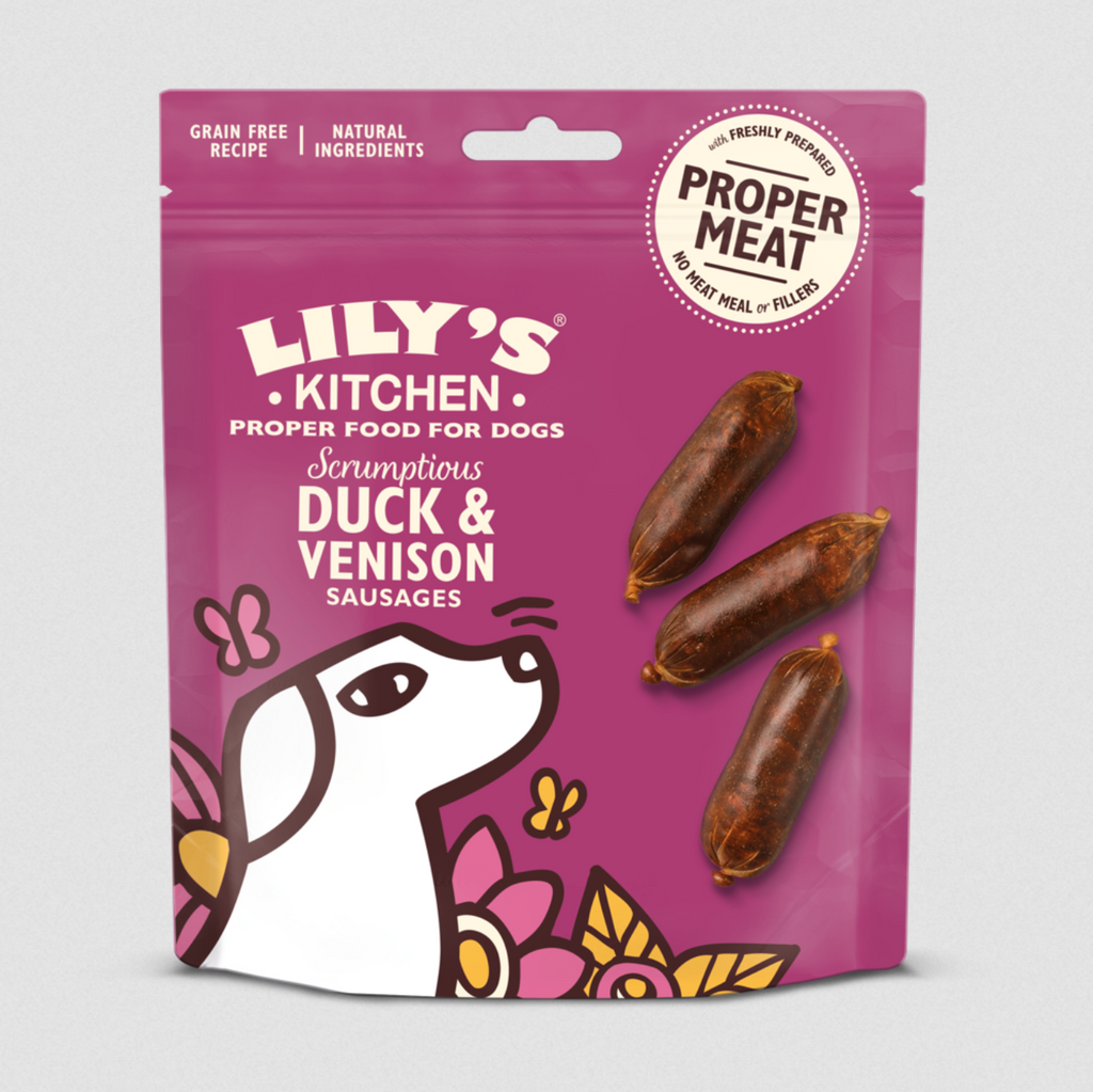lilys-kitchen-dog-duck-venison-sausages-70g-Dog-Treats