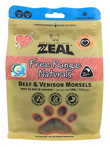 zeal-natural-treats-freeze-dried-beef-and-venison-morsels-100g-Pet-Treats