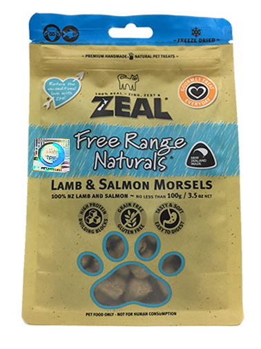 zeal-natural-treats-freeze-dried-lamb-and-salmon-morsels-100g-Pet-Treats