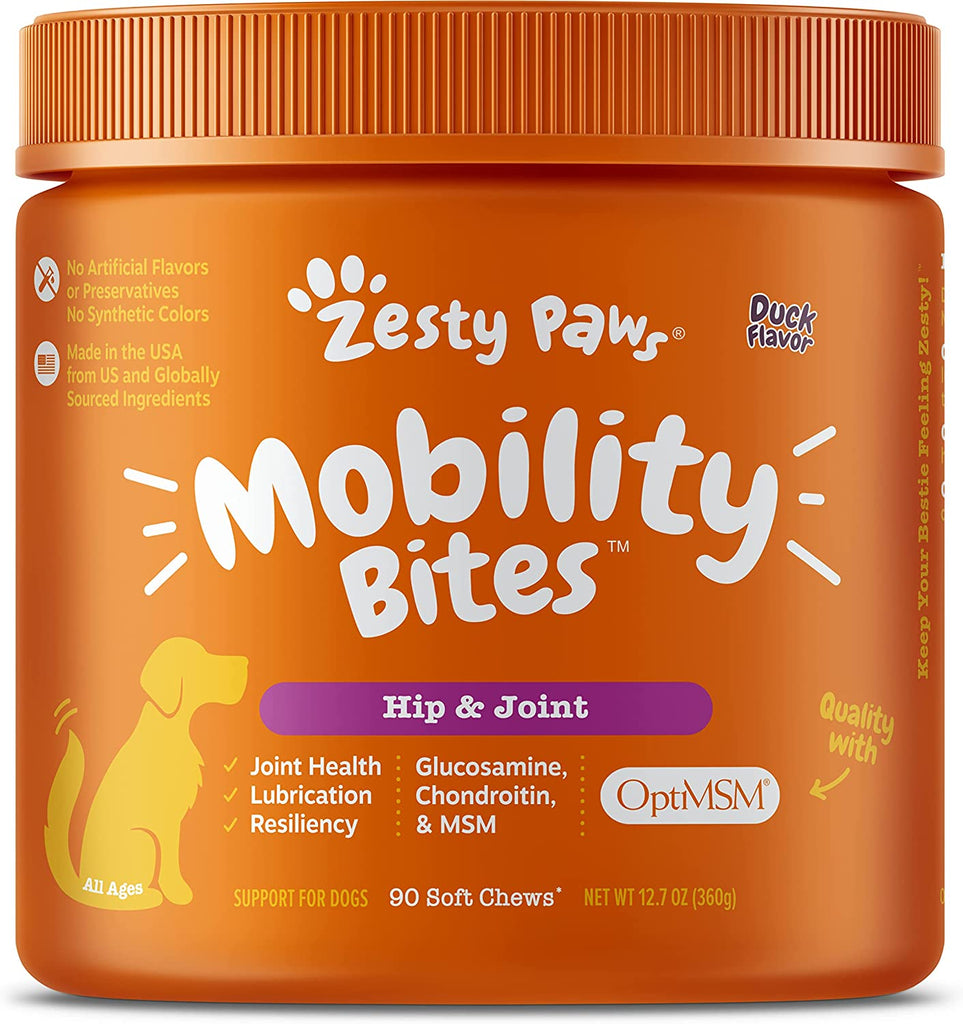 zesty-paws-mobility-bites-dog-supplement-hip-and-joint-duck-soft-chews-90ct-Dog-Supplement