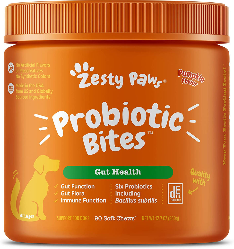zesty-paws-probiotic-bites-dog-supplement-gut-health-pumpkin-soft-chews-90ct-Dog-Supplement